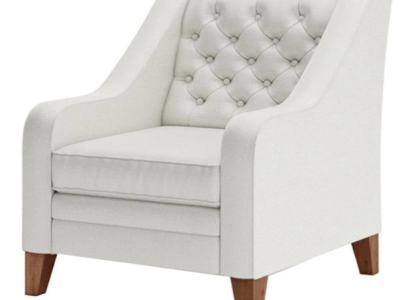 Armchair Textile Fabric White Creative Furniture new Living room Modern Chesterfield